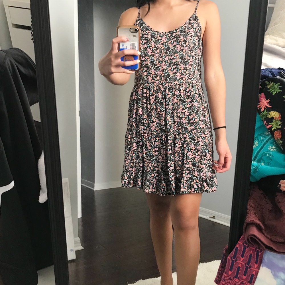 Garage Floral Ruffle Dress